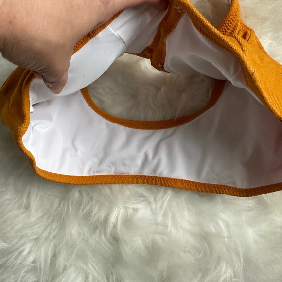 Cupshe Mustard Yellow bikini Top size M - Picture 2 of 8